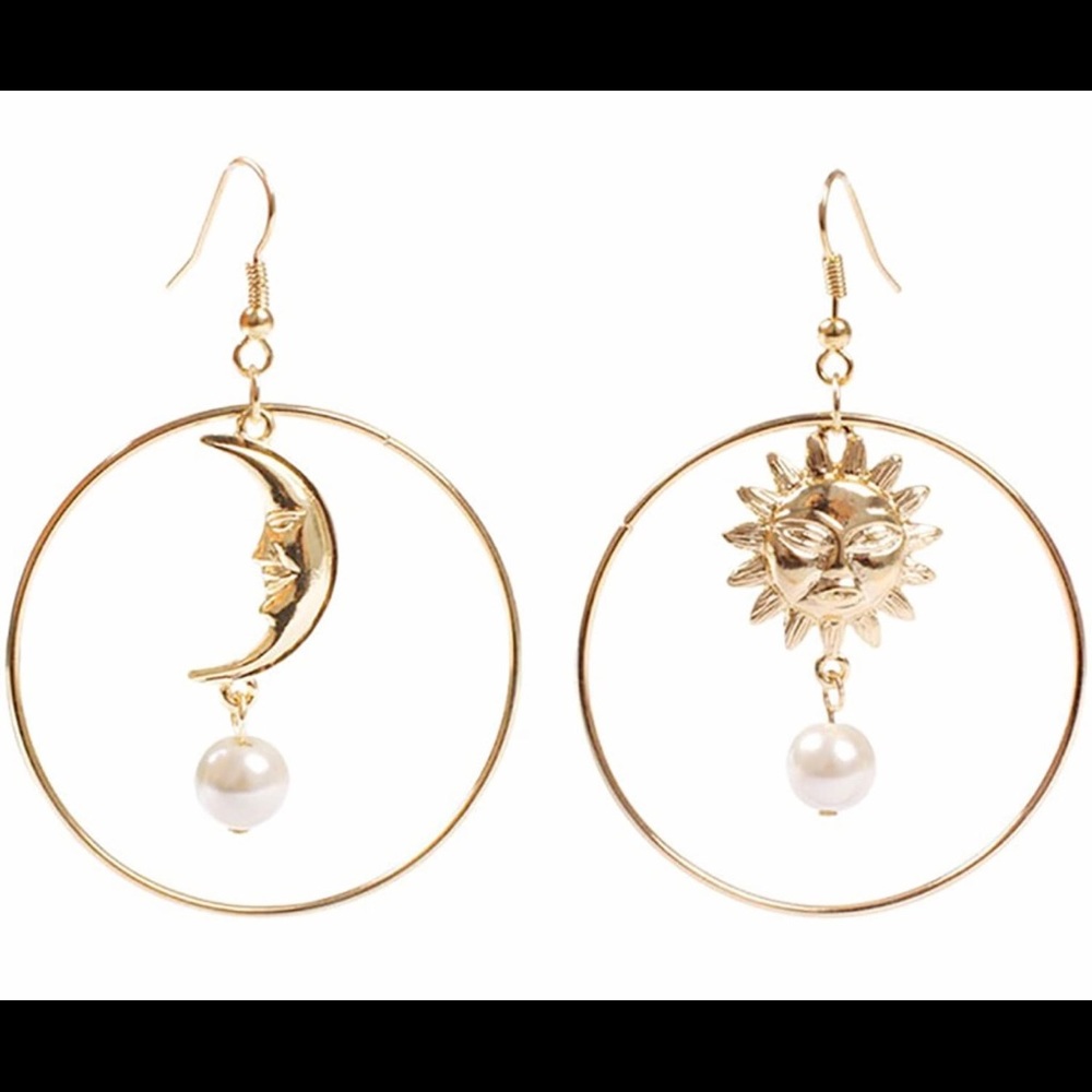 Moon and Sun Dangle Sarrings